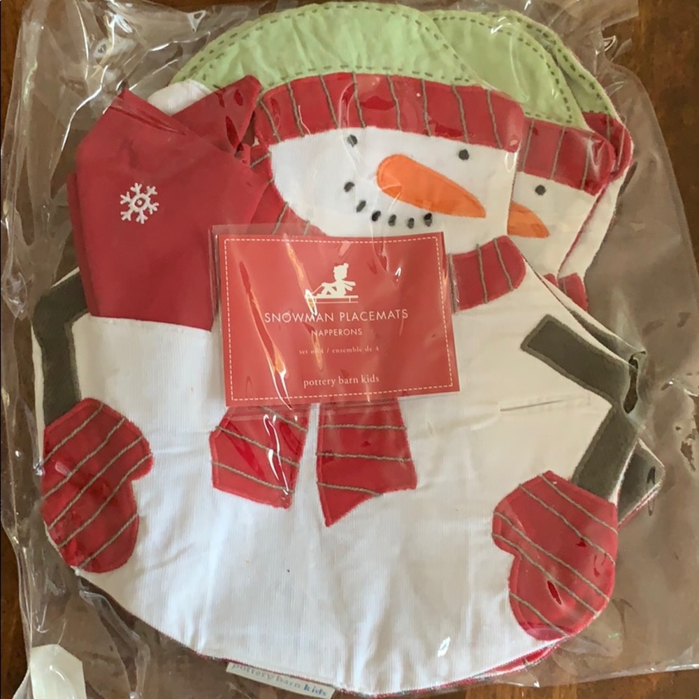 Pottery Barn Kids- snowman placemats